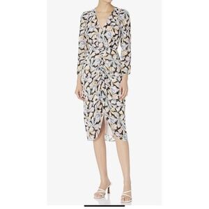Rebecca Taylor Women's Silk spring wedding guest Midi Bow Fleur Dress‎ 2